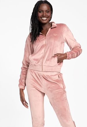 Guess Eco Janess Logo-Tape Velour Jacket