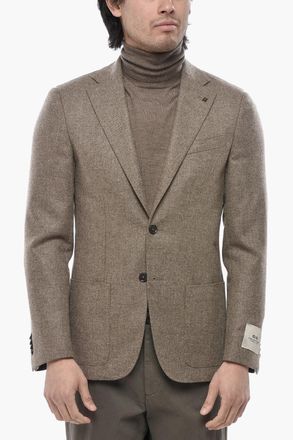 Corneliani CC COLLECTION Giacca in Lana Vergine con Revers Classico Corneliani