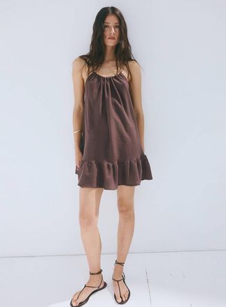 Mango Vestito maglia collo increspato vino - Donna - XS - MANGO