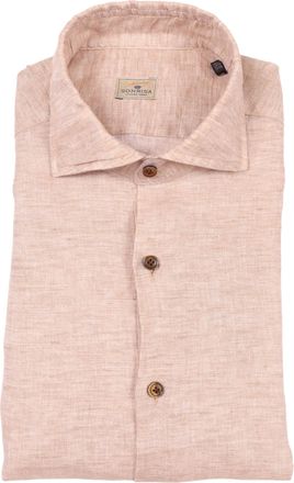 Sonrisa Beige Cotton Textured Casual Shirt