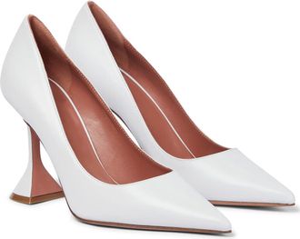 Generic Sexy Pointed Toe Evening Heeled Pumps for Womens, Fashion Slip On Closed Toe High Heel,Comfortable Leather Dress Shoes for Bridal Prom & Party,White,2