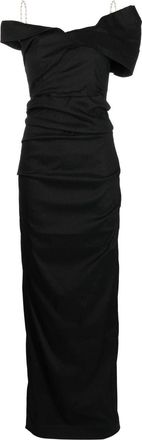 Rachel Gilbert Dahli embellished gown - women - Elastane/Polyester - 5 - Black