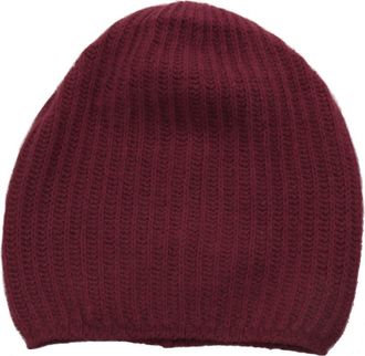 Portolano Rib Knit Cashmere Beanie in Rum at Nordstrom Rack