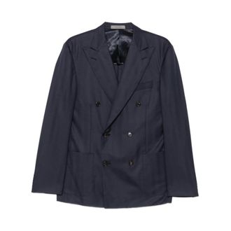 Corneliani Blazers, male, Blue, Size: 2XL Double-breasted Jacket