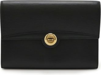 Louis Vuitton Epi Black Noir Epi Leather Clutch Bag (Pre-Owned)