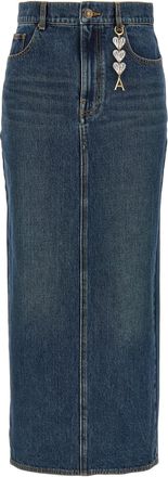 Area zip Slit Midi Skirt