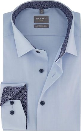 Olymp Olymp, Heren, Overhemden, Blauw, Maat: XL Katoen