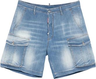 Dsquared2 Blue Cargo Denim Shorts