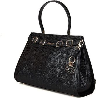 Guess Womens Satchel Bag Black Polyurethane - Satchel-Bags