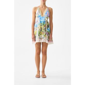 Camilla Short Flared Dress With Hardware in Nav&agrave;s Nouveau at Nordstrom, Size Xx-Large Au