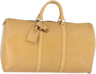 Louis Vuitton Pre-owned Weekend Bags, female, Beige, Size: ONE SIZE Pre-owned Leather Weekend Bag