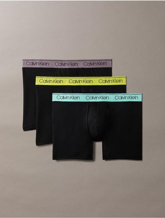Calvin Klein Mens Micro Stretch 3-Pack Boxer Brief - Multi - XL