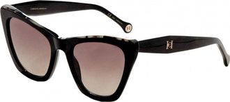 Carolina Herrera Womens HER0129S-0WR7-HA HER0129S 0WR7 55 HA Sunglasses - Black - One Size
