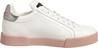 Dolce & Gabbana White Leather Sacred Heart Sneakers Womens Shoes