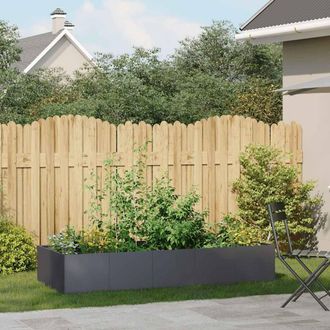 Berkfield Home Planter Anthracite 200x80x40 cm Steel in Charcoal | Size: 200 x 80 x 40 cm