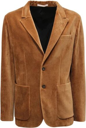 Paolo Pecora Velvet Jacket Terra - Heren - Blazers - Bruin - L - Jassen