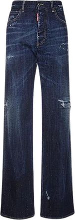 Dsquared2 Flared Jeans - Dames - Loose Fit Jeans - Blauw - S - Katoen - Jeans