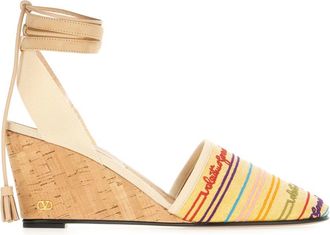 Valentino Garavani Espadrilles - Dames - Sleehakken - Veelkleurig - 40 EU - Schoenen