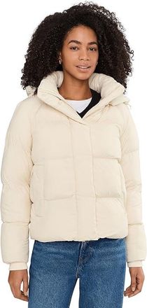 Levi's Hooded Puffer Jacket Womens Jacket White : XL, Polyester