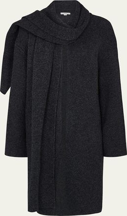 Vince Draped Scarf Car Coat