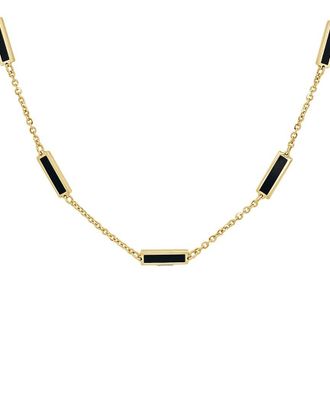 Sabrina Designs 14K Onyx Bar Station Necklace