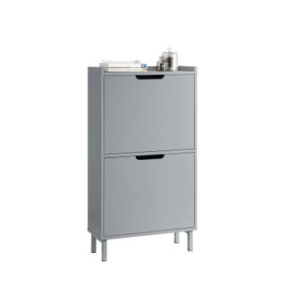 SoBuy Zapatero Estrecho Con 2 Solapas Organizador Para Zapatos De Entrada 50 X 19 X 90 Cm Gris Fsr151-hg Sobuy Es