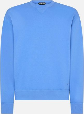 Tom Ford Mens Cotton Sweatshirt Blue - Size: 52