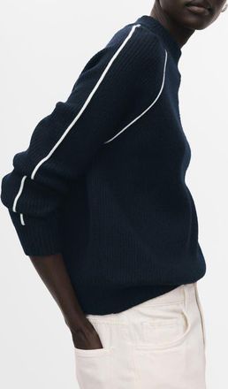 Mango Francus Sweater in Navy at Nordstrom, Size Large