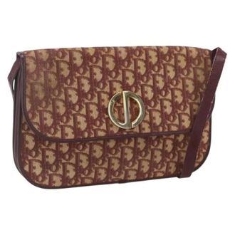 Dior Pre-owned Cross Body Bags, female, Red, Size: ONE SIZE Pre-owned Vintage Trotter Shoulder Bag