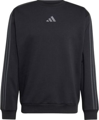 adidas Essentials 3-Stripes Fleece Sweatshirt Pullover f&uuml;r Herren | schwarz