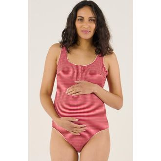 Cache Coeur Maternity swimsuit Dinard in Red at Nordstrom, Size Xx-Large