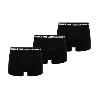 Karl Lagerfeld Pantalones Cortos de Boxeador con Logo Tejido - Underwear - Hombre - Negro - XL
