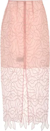 Cecilie Bahnsen Womens Pink Organza Skirt Blushpink Gonne