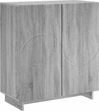 vidaXL Aparador Sonoma Gris 67 X 34,5 X 75 Cm Madera De Ingenier&iacute;a Vidaxl