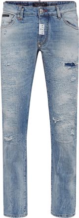 Philipp Plein Denim Trousers Super Straight Cut Premium