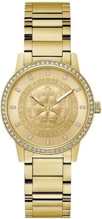 Guess Petal Quartz Gold Dial Ladies Watch GW0747L2