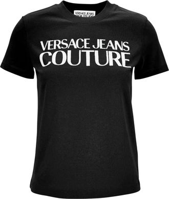 Versace Jeans Couture T-shirt in cotone con logo - Nero