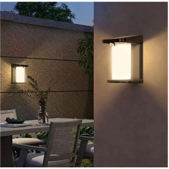 Trade Shop Trade Shop Traesio - Trade Shop - Applique Parete Led Luce 3000k 6500k Pannello Solare Moviment Yh0619-pir