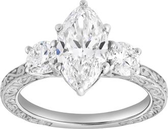 LuvMyJewelry Aislyra 14K Gold 2.70 Ct Marquise Lab Grown Diamond Engagement Ring