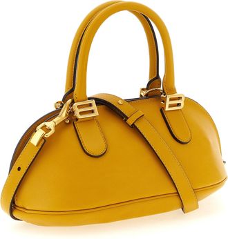 Balenciaga Womens Bolero Top Handle Bag Yellow Calfskin Leather