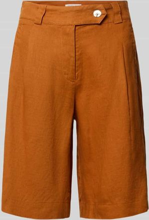 Christian Berg Bermudas aus Leinen mit Ges&auml;&szlig;taschen in Camel, Gr&ouml;&szlig;e 34