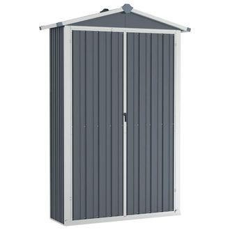 vidaXL Cobertizo De Jard&iacute;n Acero Galvanizado Gris 116x45x175 Cm Vidaxl
