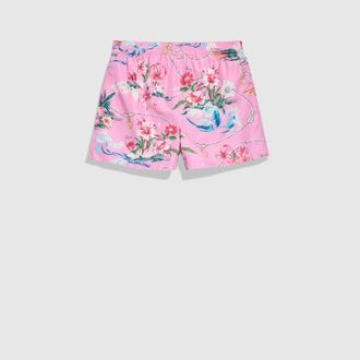 Gucci Printed Nylon Swim Shorts, Size 44 IT, Pink, Ready-to-wear