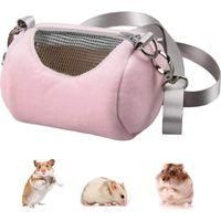 OEM Bolsa Transportadora Para H&aacute;mster Enano - Transport&iacute;n Cil&iacute;ndrico Aislante Para Exteriores Con Correa Ajustable Para El Hombro (rosa) - Crezuo