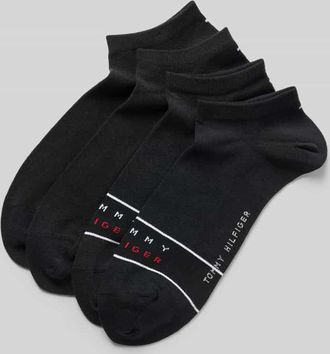Tommy Hilfiger Sneaker-Socken aus Baumwoll-Mix im 4er-Pack in Black, Gr&ouml;&szlig;e 39-42