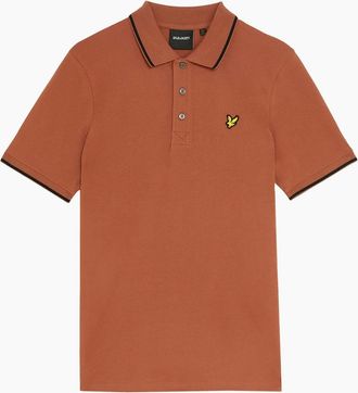 Lyle & Scott Mens Lyle & Scott Brown Tipped Polo Shirt - Orange - Size: 36