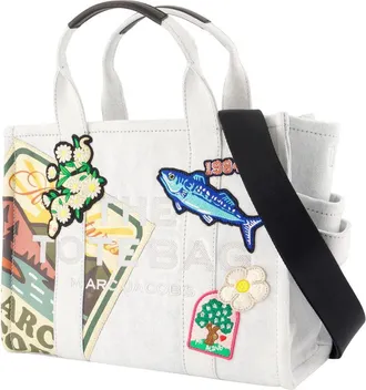 Marc Jacobs Womens The Medium Tote Bag - Marc Jacobs Cotton Multicolor Handbags-Purses