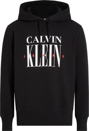 Calvin Klein Zwarte Hoodie Trui - Heren - Hoodies - Zwart - L - Katoen - Hoodies & sweatvesten