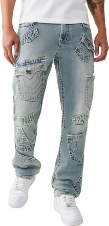 True Religion Ricky Super T Flap Straight Jeans in Grendal Light Wash at Nordstrom, Size 30
