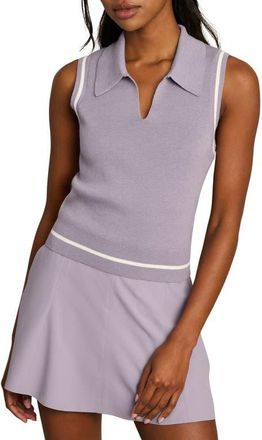 Rhone Views Sleeveless Polo Sweater in Purple Smoke at Nordstrom, Size X-Small